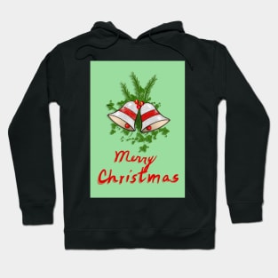 Silver Bells Christmas Greeting Card Hoodie